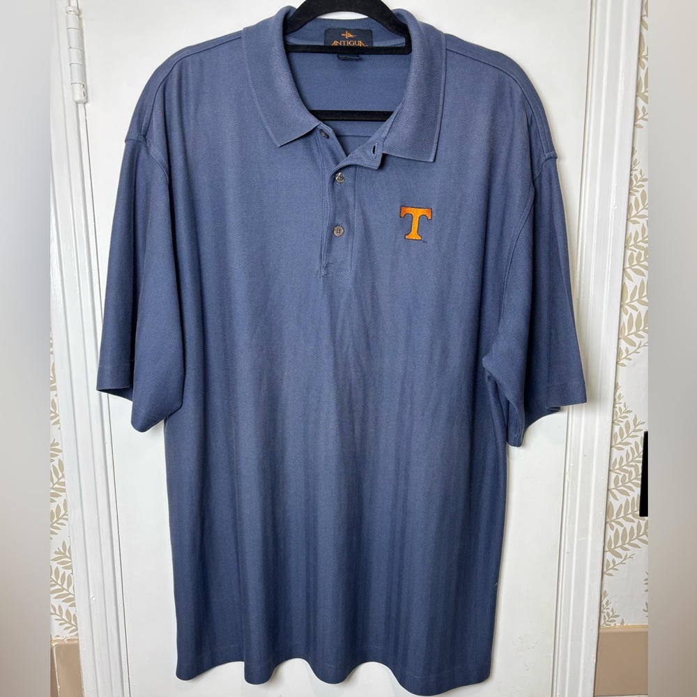 Antigua Navy Polo with Orange “T” Tennessee Emblem Men Size XL